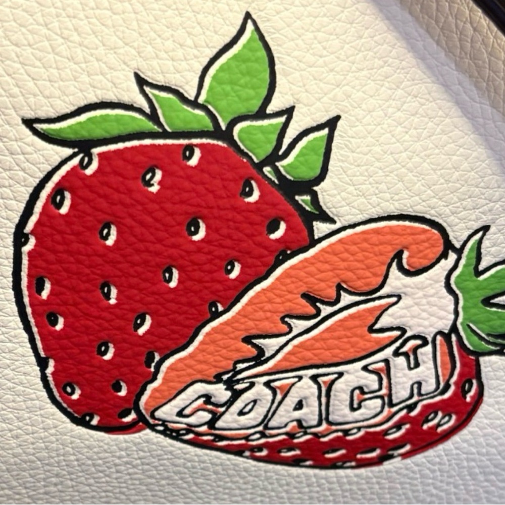NWT Coach Jaime Camera Bag Strawberry Graphic Pebbled Leather - Picture 3 of 8